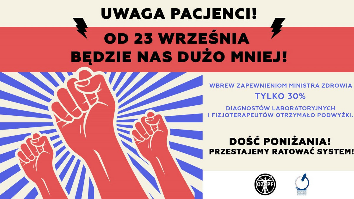 Protest fizjoterapeutów i diagnostów laboratoryjnych w trakcie kampanii wyborczej. Znamy już datę