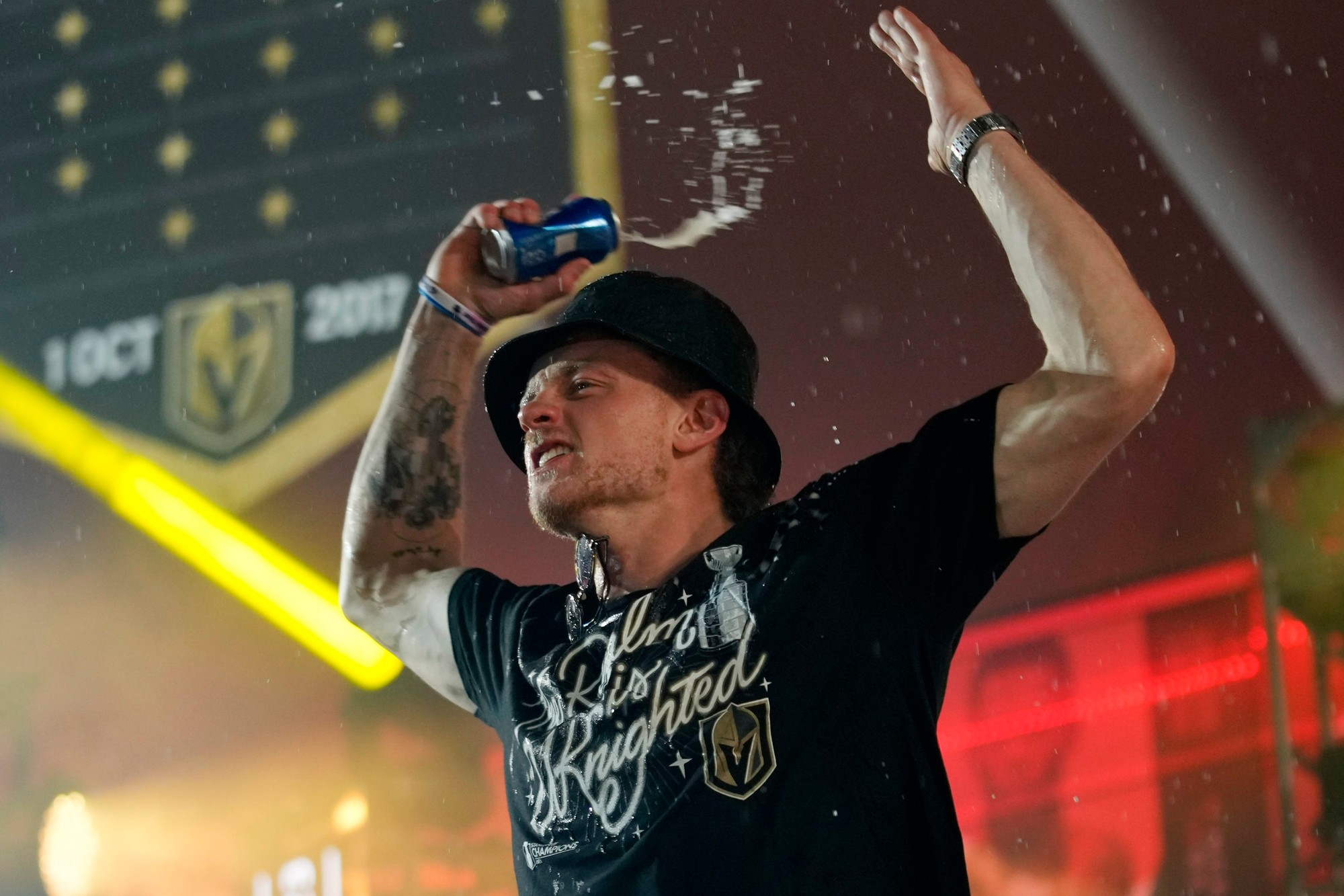Hráči Vegas Golden Knights oslavovali Stanley Cup s fanúšikmi.