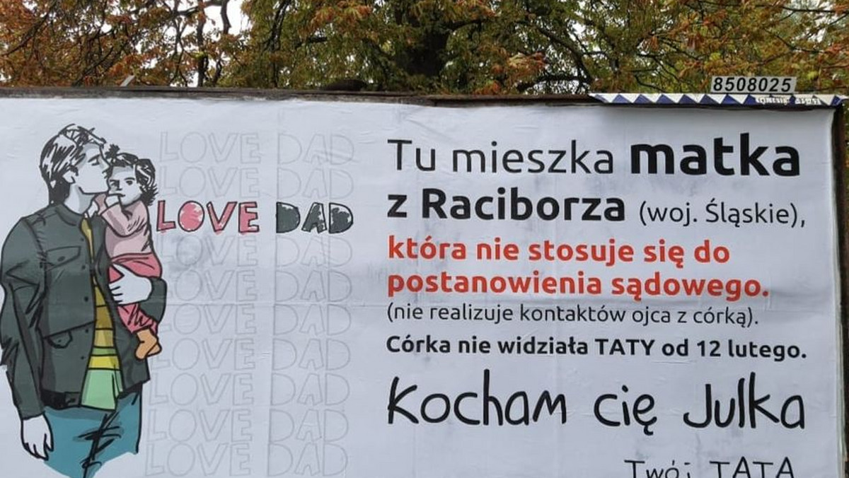 Ojciec, który nie widuje córki, powiesił w Poznaniu billboard. "Miałem nadzieję, że coś moją byłą żonę ruszy"