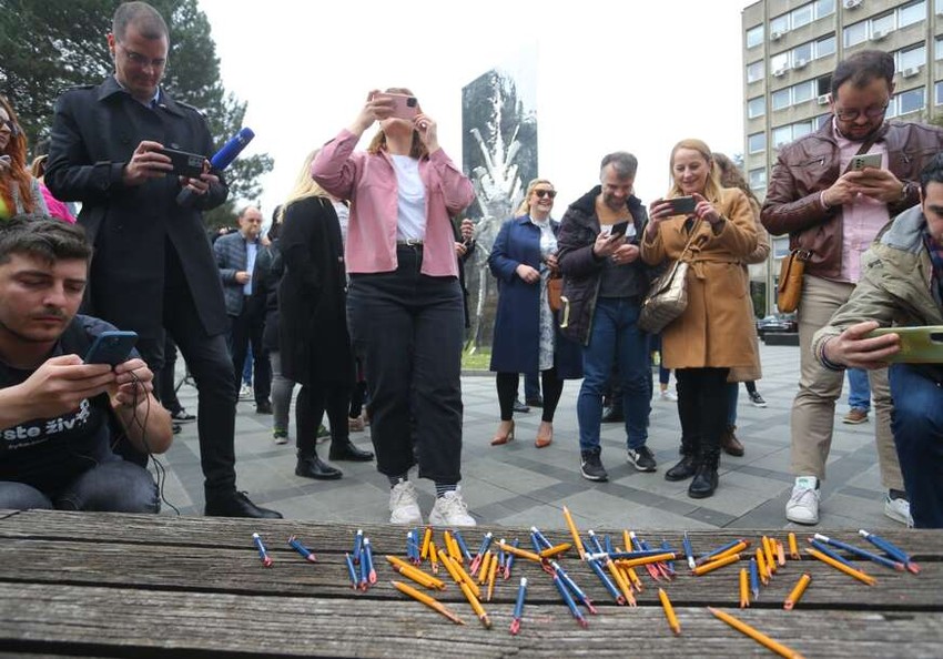 Protest novinara ispred NSRS