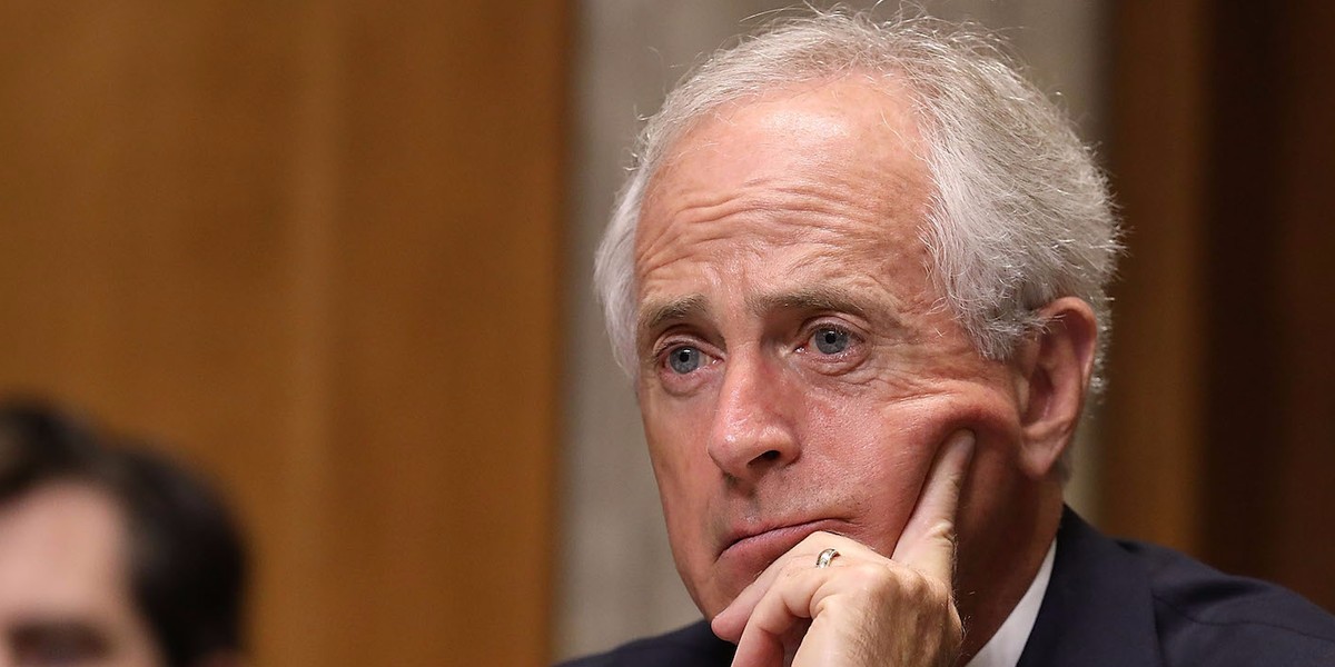 Bob Corker says he's 'all in' on the Republican tax plan despite vicious feud with Trump