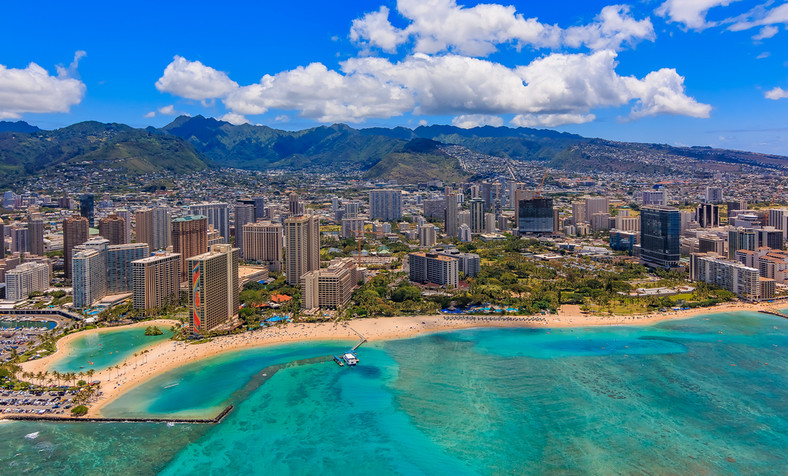 Panorama Honolulu, Hawaje, Stany Zjednoczone