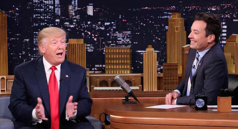 Jimmy Fallon and Donald Trump.