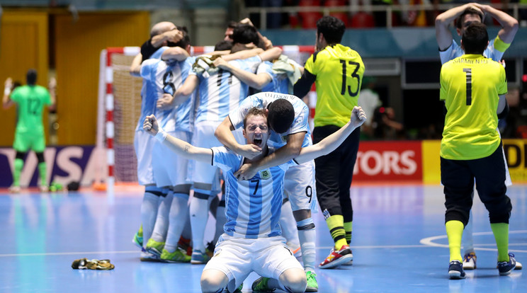 Az argentin válogatott nyerte a Kolumbiában rendezett futsal-világbajnokságot / Fotó: AFP