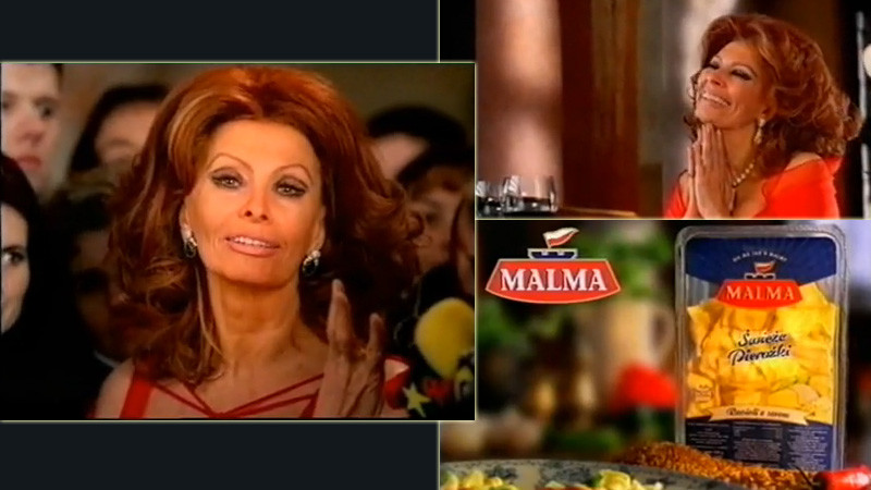 Sophia Loren w reklamie makaronów Malma