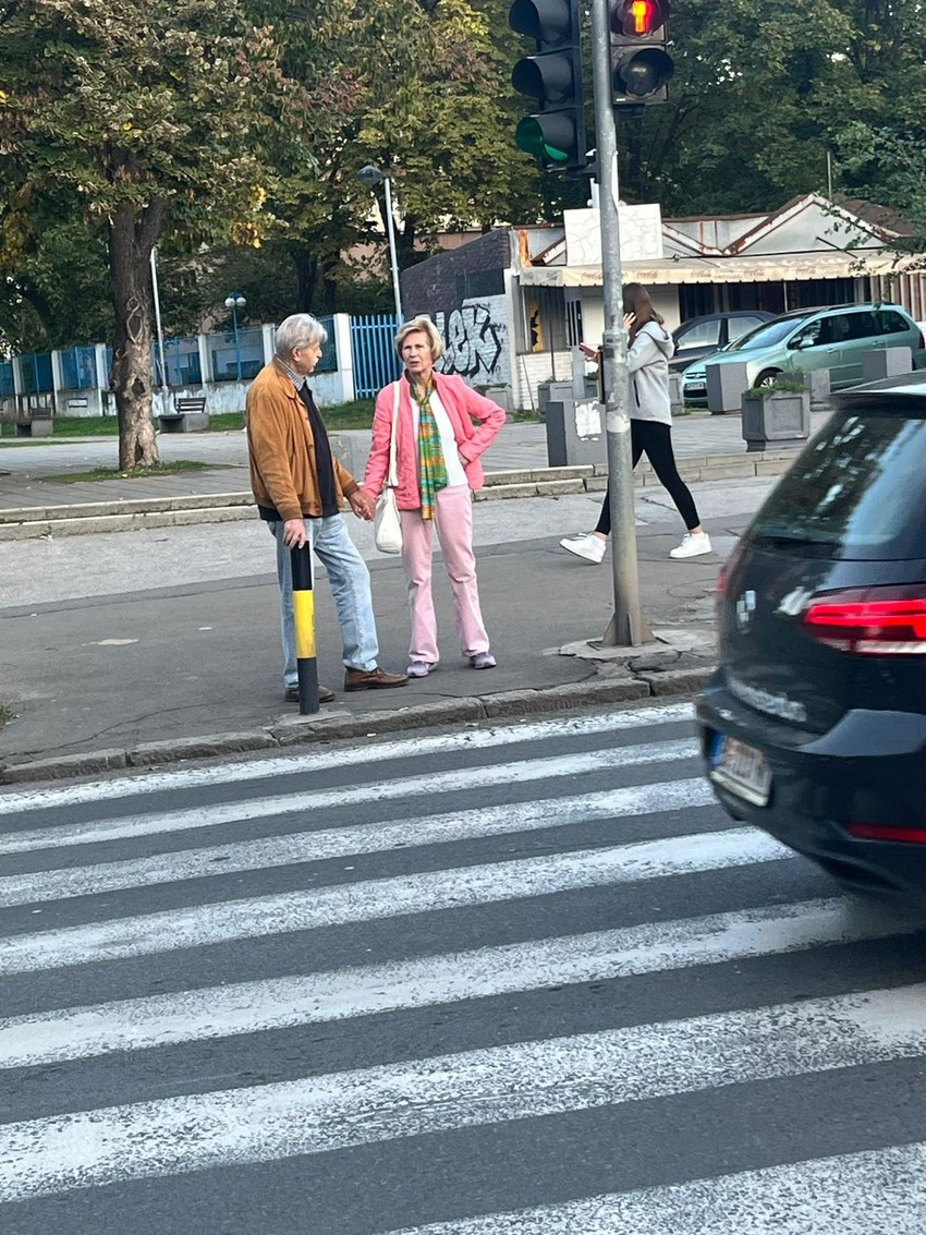 Ljubivoje Ršumović sa partnerkom Gordanom