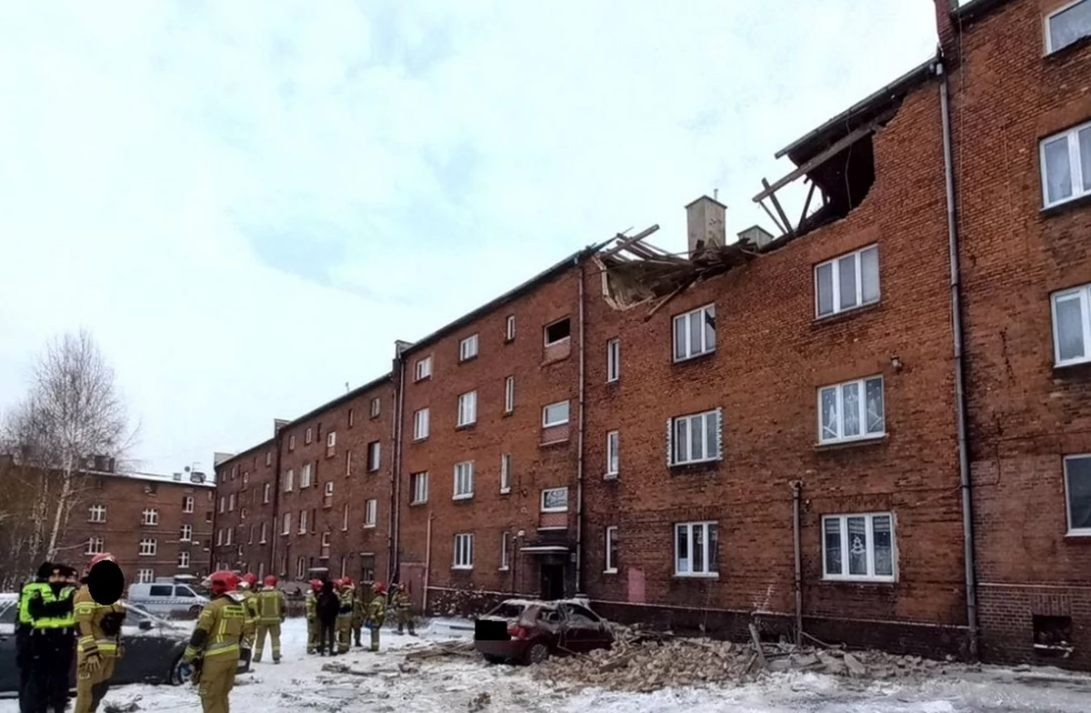  Katowice. Wybuch butli z gazem zniszczył całe mieszkanie