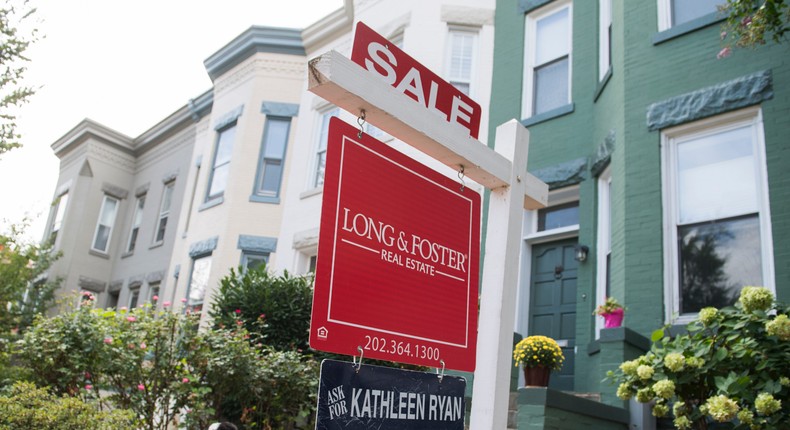 A row house for sale in Washington D.C.Tom Williams/CQ-Roll Call, Inc via Getty Images