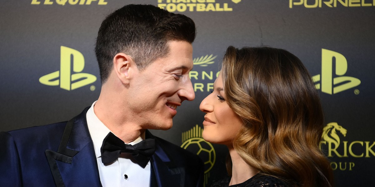 Robert i Anna Lewandowscy na gali Złotej Piłki.