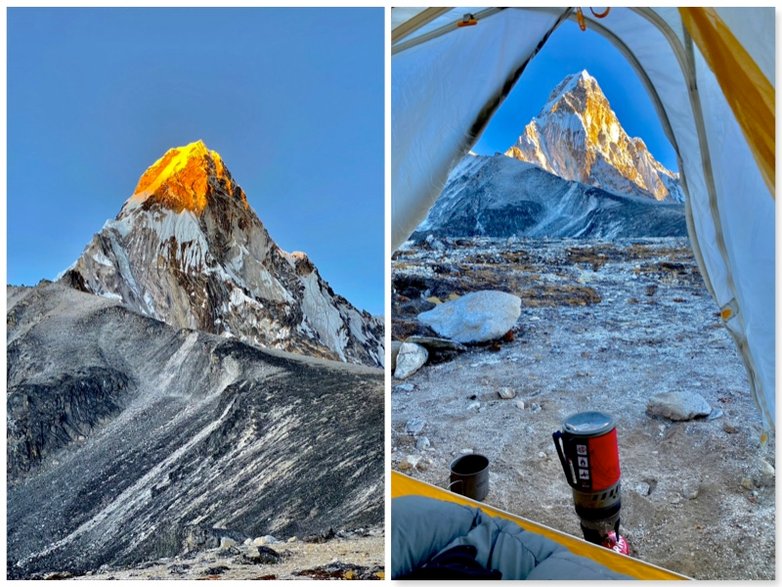 Zachód i wschód słońca w Ama Dablam ABC