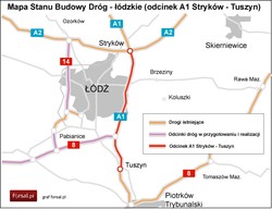 Polimex: przejezdność realizowanych odcinków A1 i A4 pod koniec 2014 roku