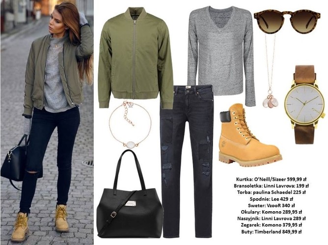 STYLIZACJE z kurtką typu bomber