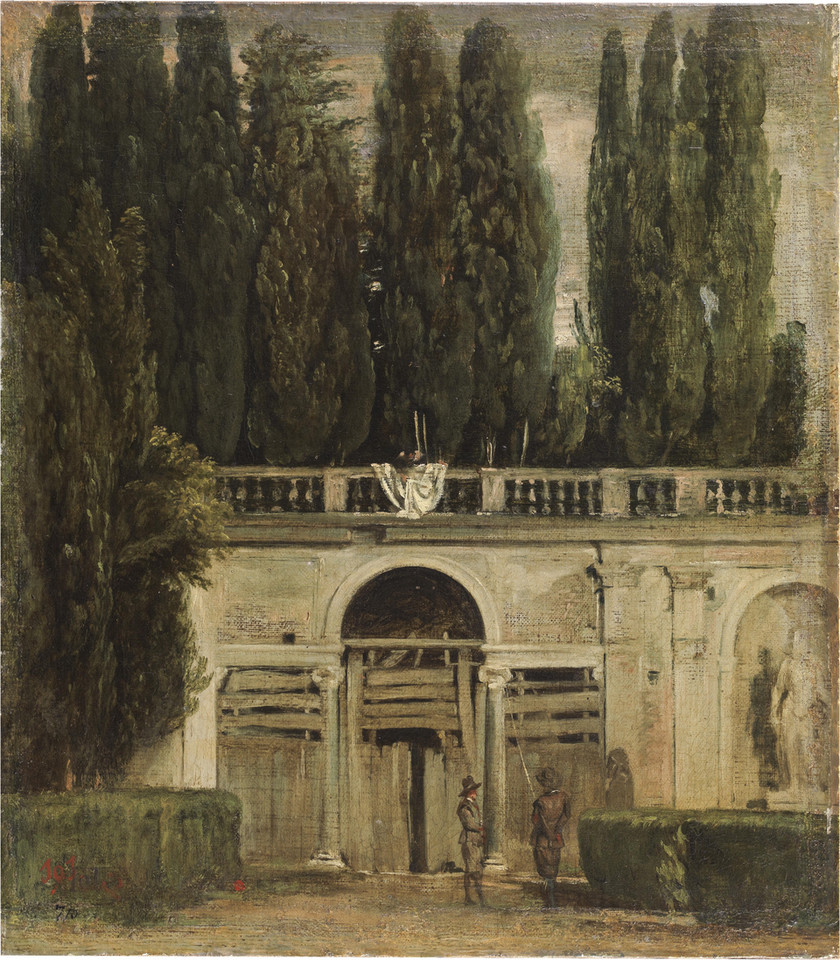 Velázquez, "Widok na ogrody Villa Medici" (ok. 1630 albo ok. 1650)