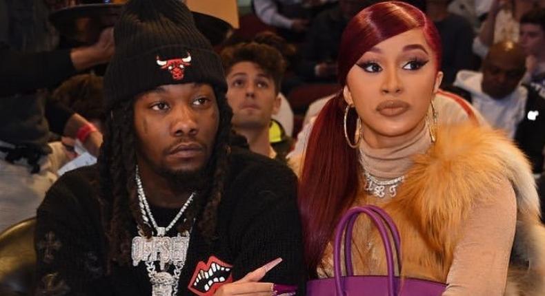 Cardi B with her husband, Offset. [Instagram/IamCardiB]