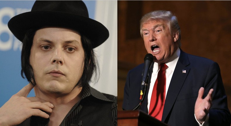 Left: Jack White; Right: Donald Trump