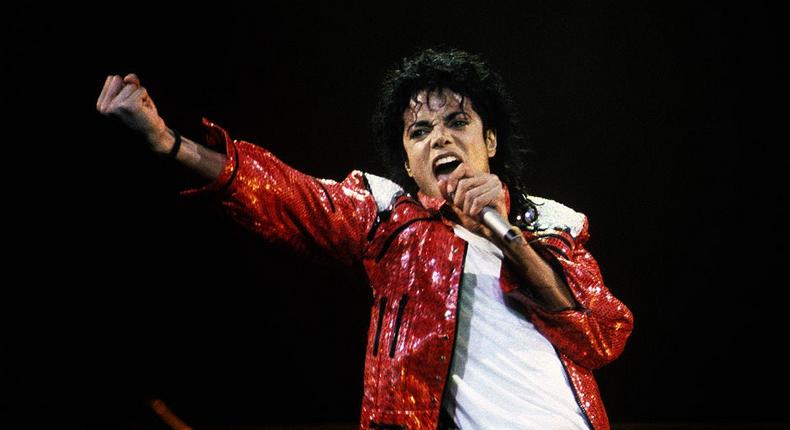 Michael Jackson en concert en 1986. Kevin Mazur/WireImage