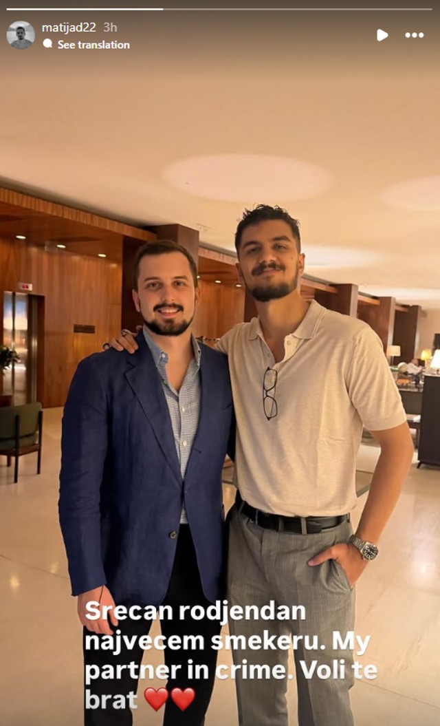 Matija Drašković i Simon Karić (Foto: Instagram/matijad22)