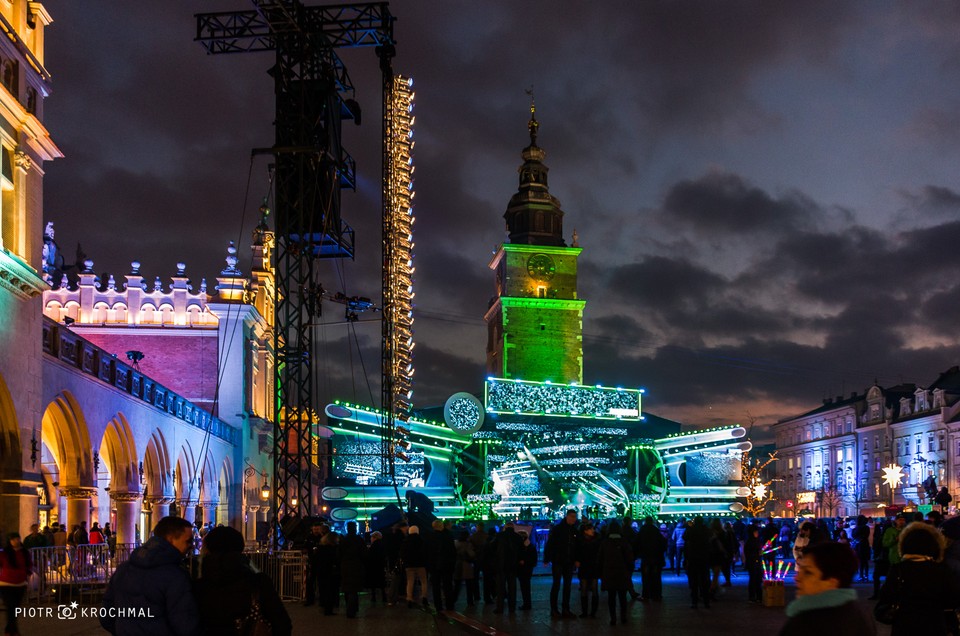 Sylwester 2013 na krakowskim Rynku Głównym