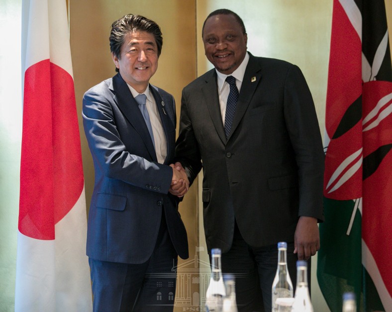 President Uhuru Kenyatta and Prime Minister Abe Shinzo hold bilateral talks on the sidelines of the ongoing TICAD7 in Yokohama, Japan 