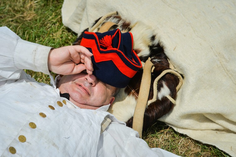 Francuski rekonstruktor przed bitwą