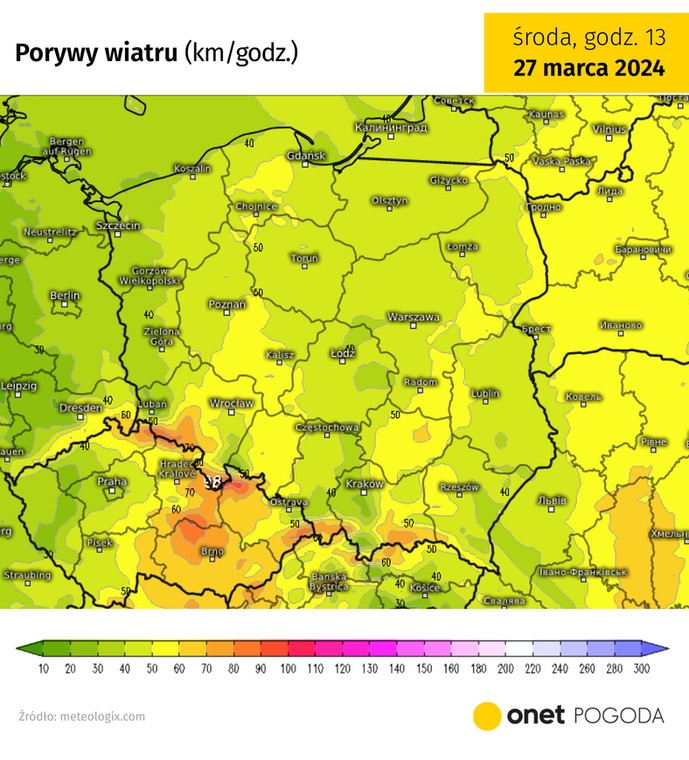 Szczególnie w górach i w rejonach podgórskich zerwie się silny wiatr