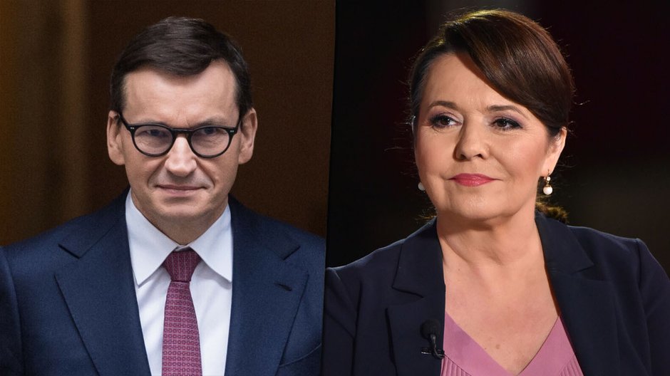 Mateusz Morawiecki (fot.  AA/ABACA) i Danuta Holecka (fot. Artur Barbarowski)