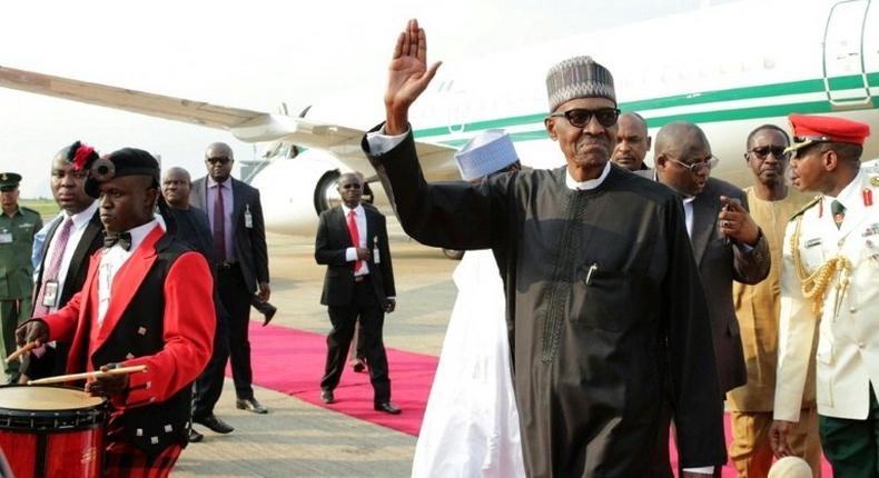 Ailing Nigerian President Muhammadu Buhari on his return back to the country in Abuja [AsoRock]