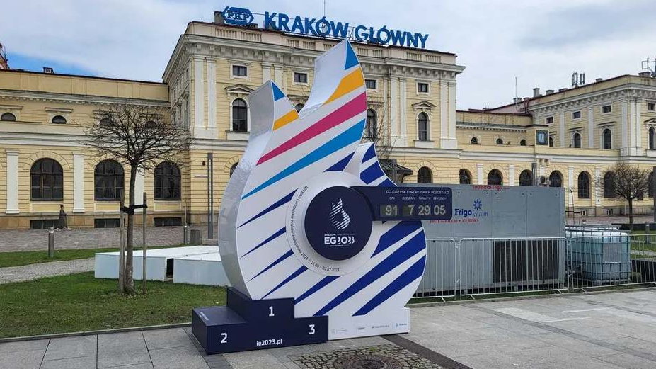 Zegar promujące Igrzyska Europejskie