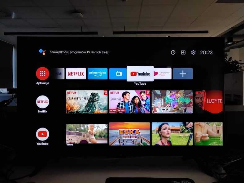 Xiaomi Mi LED TV P1 - interfejs Android TV