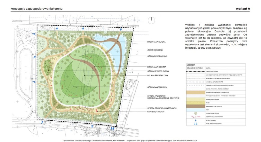 Park Lipa Piotrowska koncepcja