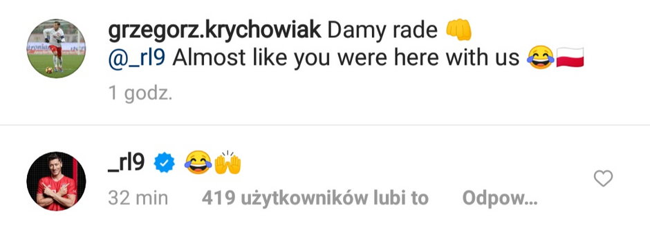 Lewandowski zareagował na żart Krychowiaka i Szczęsnego