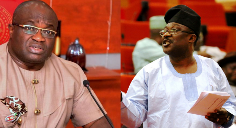 Governor Okezie Ikpeazu of Abia State and Senator Smart Adeyemi of Kogi West Senatorial district (Allnews)