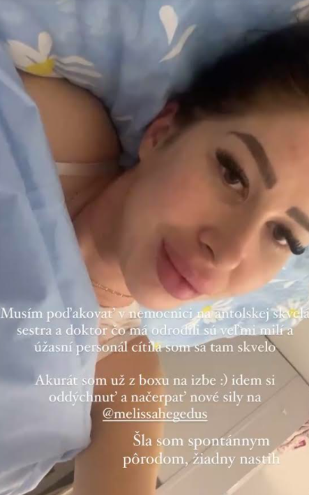 Karin tesne po pôrode