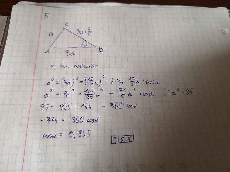 Zadanie 5. z matematyki rozszerzonej