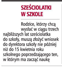 Sześciolatki w szkole