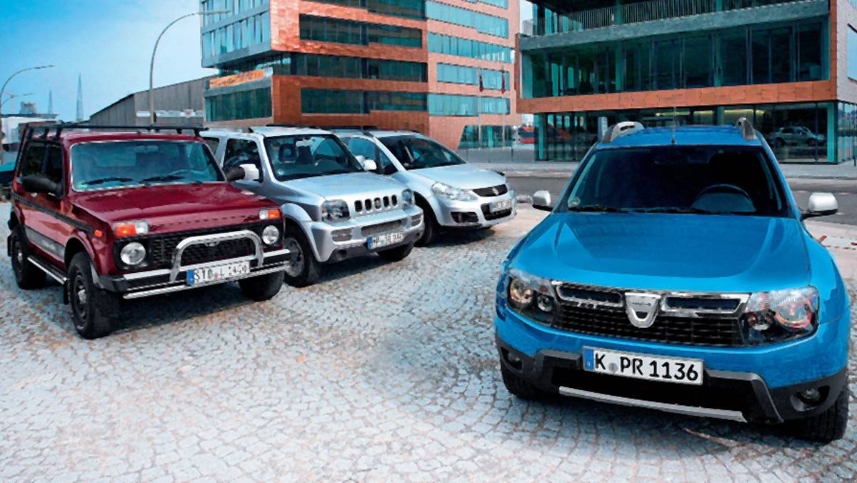 Dacia Duster kontra Łada Niva, Suzuki Jimny i Suzuki SX4: porównujemy najtańsze 4x4 na rynku