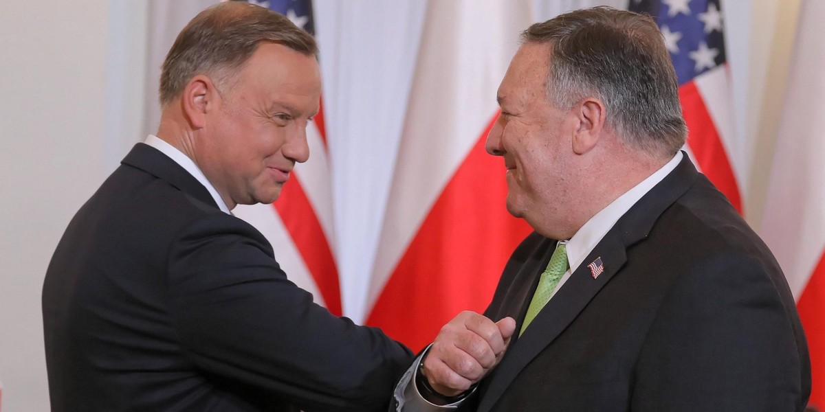 Andrzej Duda i Michael Pompeo