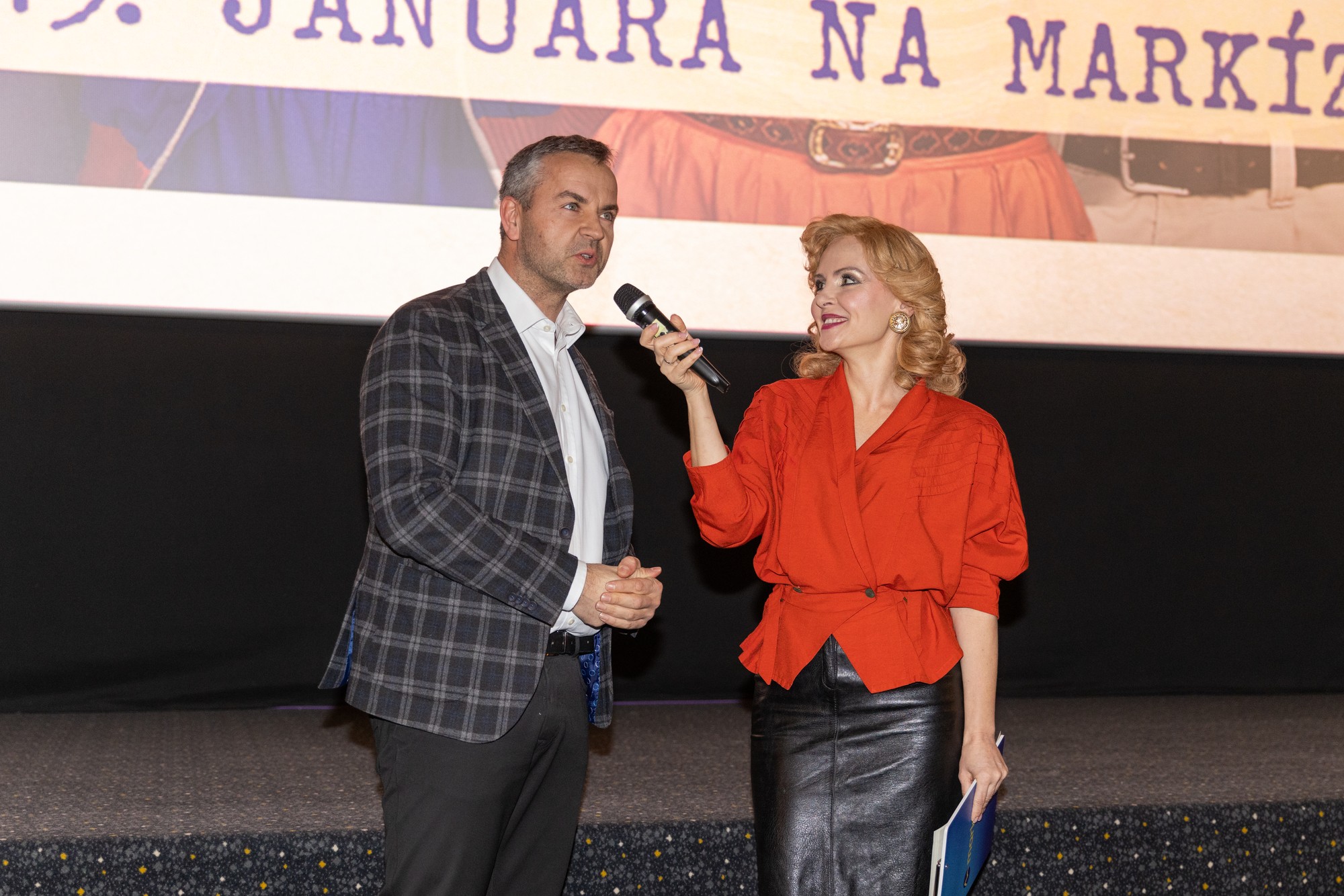 Premiéra seriálu Sľub: Kvetka Horváthová a generálny riaditeľ TV Markíza Peter Gažík.
