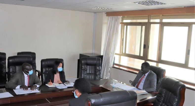 Labour PS Peter Tum during a recent meeting with UN officials