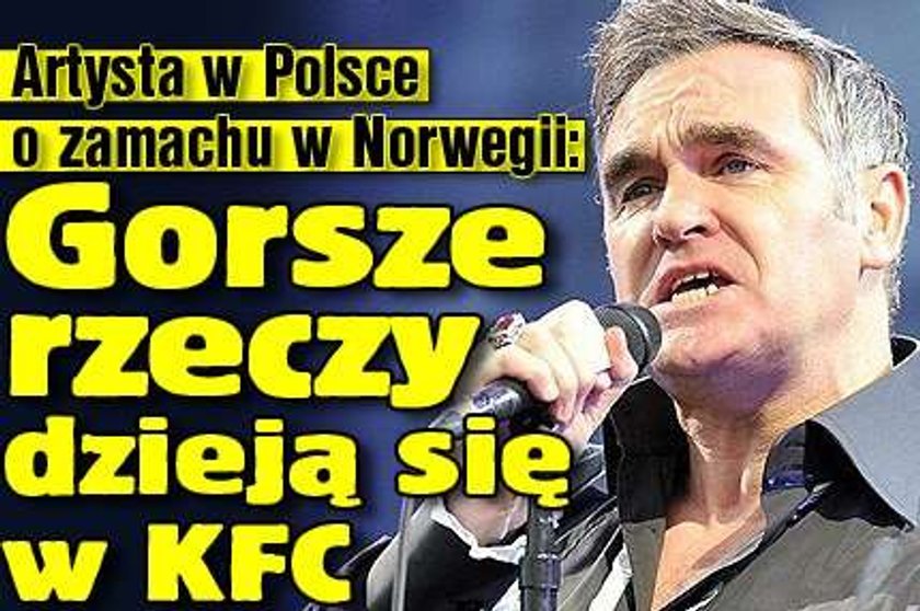 Artysta w Polsce o zamachu w Norwegii: Gorsze rzeczy dzieją się w KFC