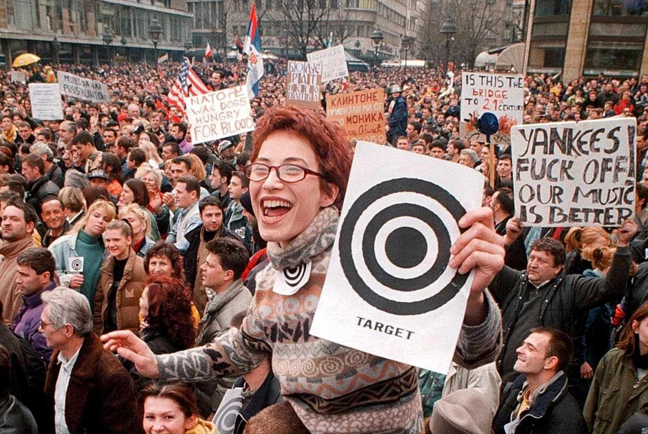 Protest uoči bombardovanja u Beogradu