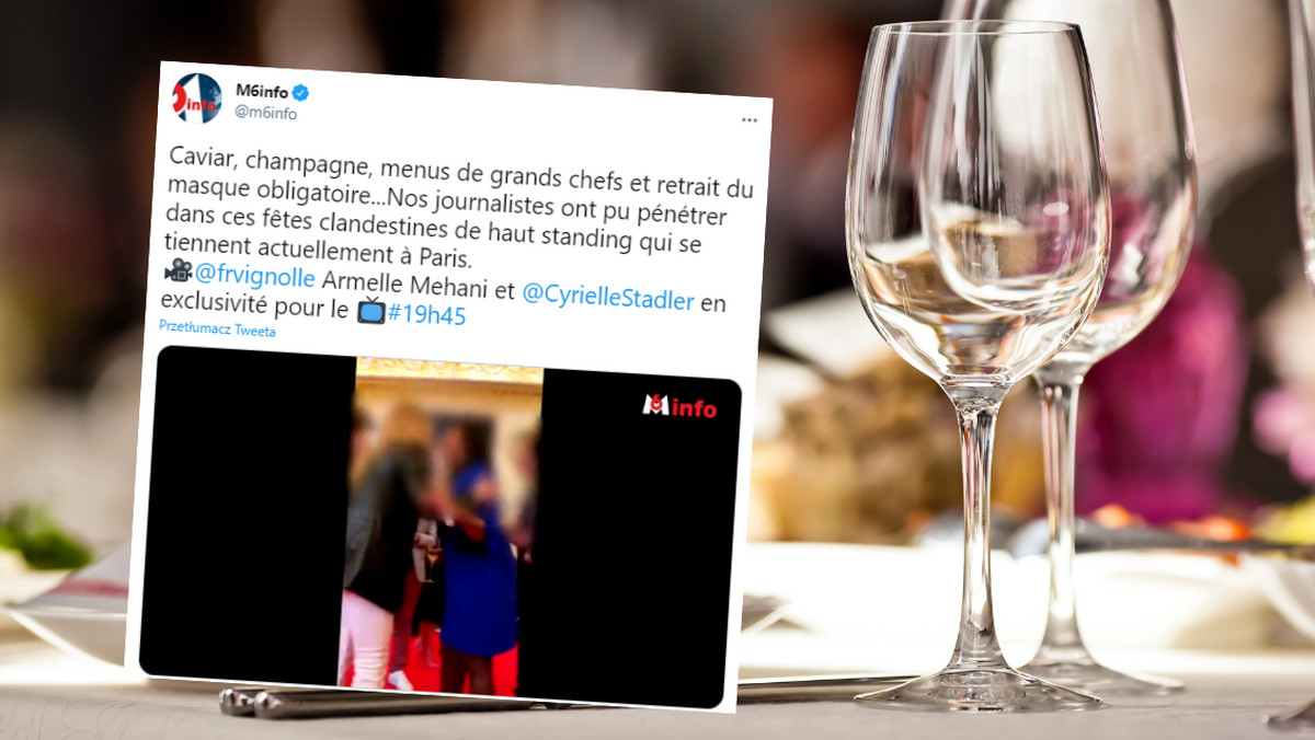 Francja. Wystawne tajne kolacje elit w paryskich restauracjach w czasie lockdownu