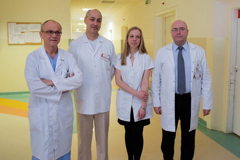 Prof. Piotr Ponikowski (56 l.), dr Adam Kołodziej (50 l.), dr Anna Zapolska (30 l.) i dr Dariusz Jagielski (50 l.)