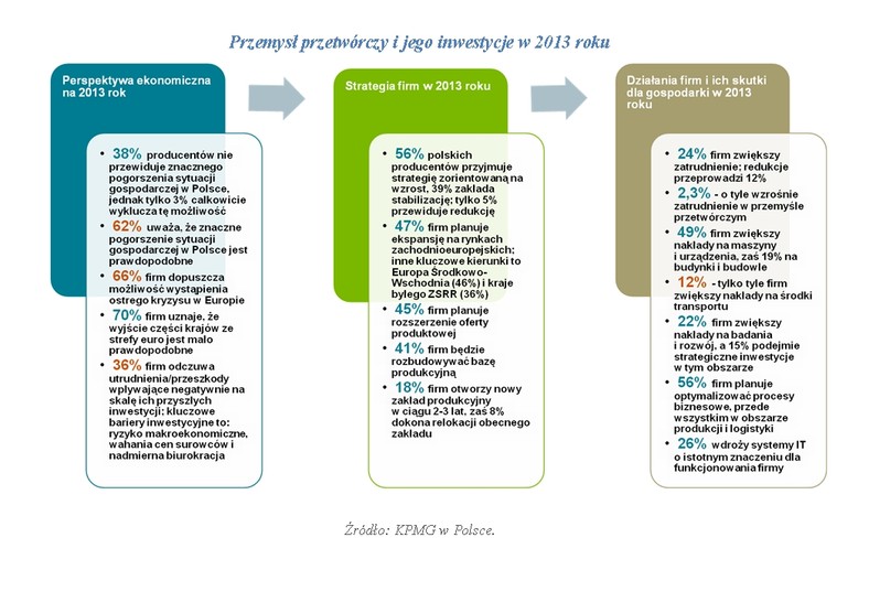 Przemysł przetwórczy i jego inwestycje w 2013 roku