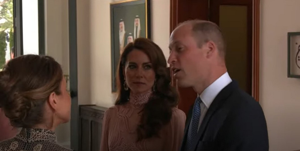 Książę William i księżna Kate na ślubie księcia Husajna, 2023 r.