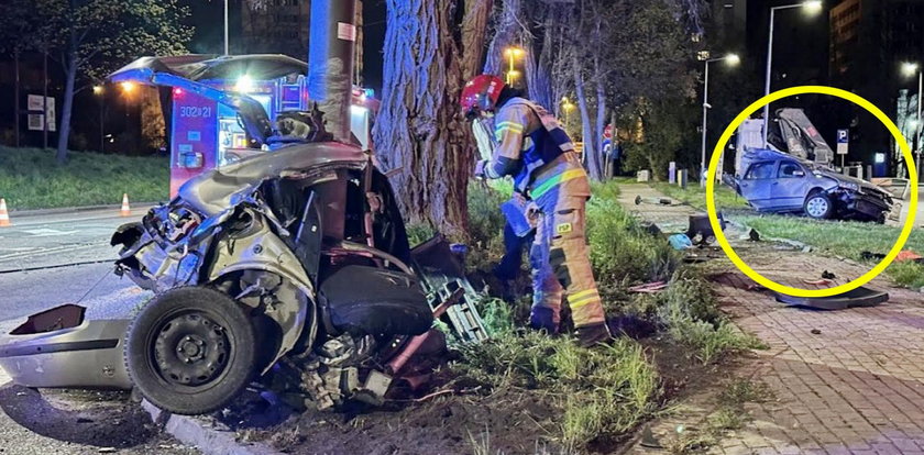 Tragiczna noc w Opolu. Auto młodego kierowcy pękło na pół