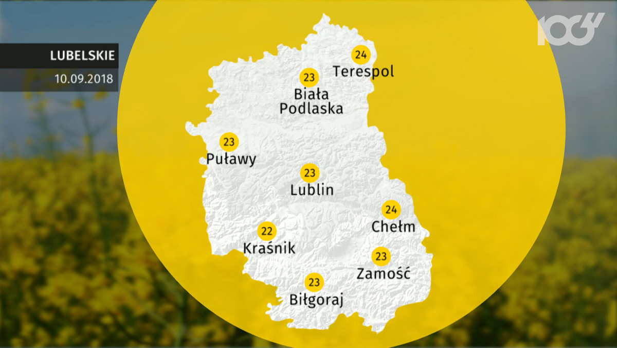Pogoda Lublin na dziś. Prognoza pogody 2018-09-10