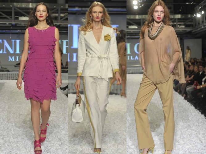 Dziewczyny z Top Model na pokazie kolekcji wiosna/lato 2012 Deni Cler Milano.