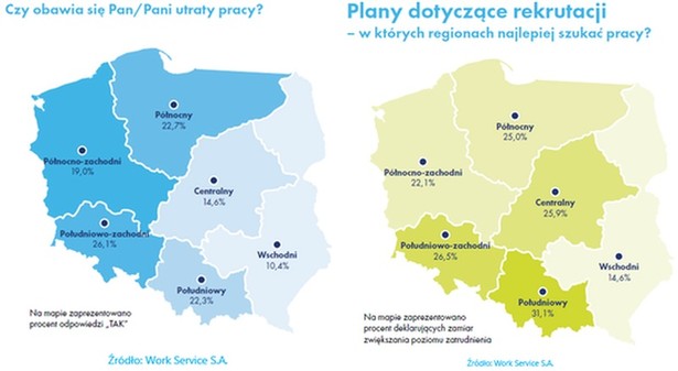 Rynek pracy: podział na Polskę A i B nadal aktualny, źródło: Work Service