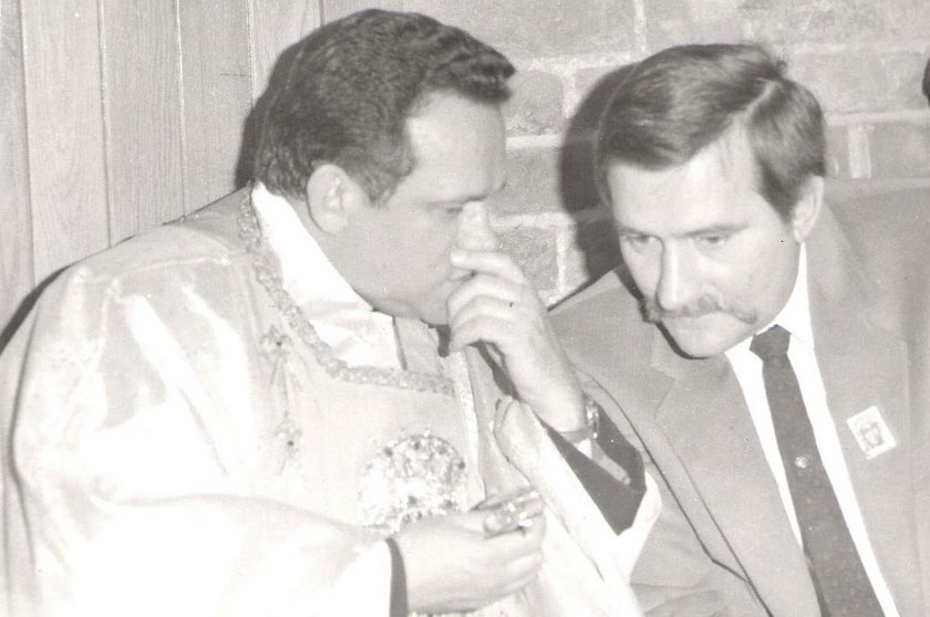 Henryk Jankowski i Lech Wałęsa
